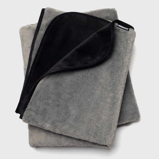 Fasinator Throw - Regular size - Faux Fur  Grey & Black