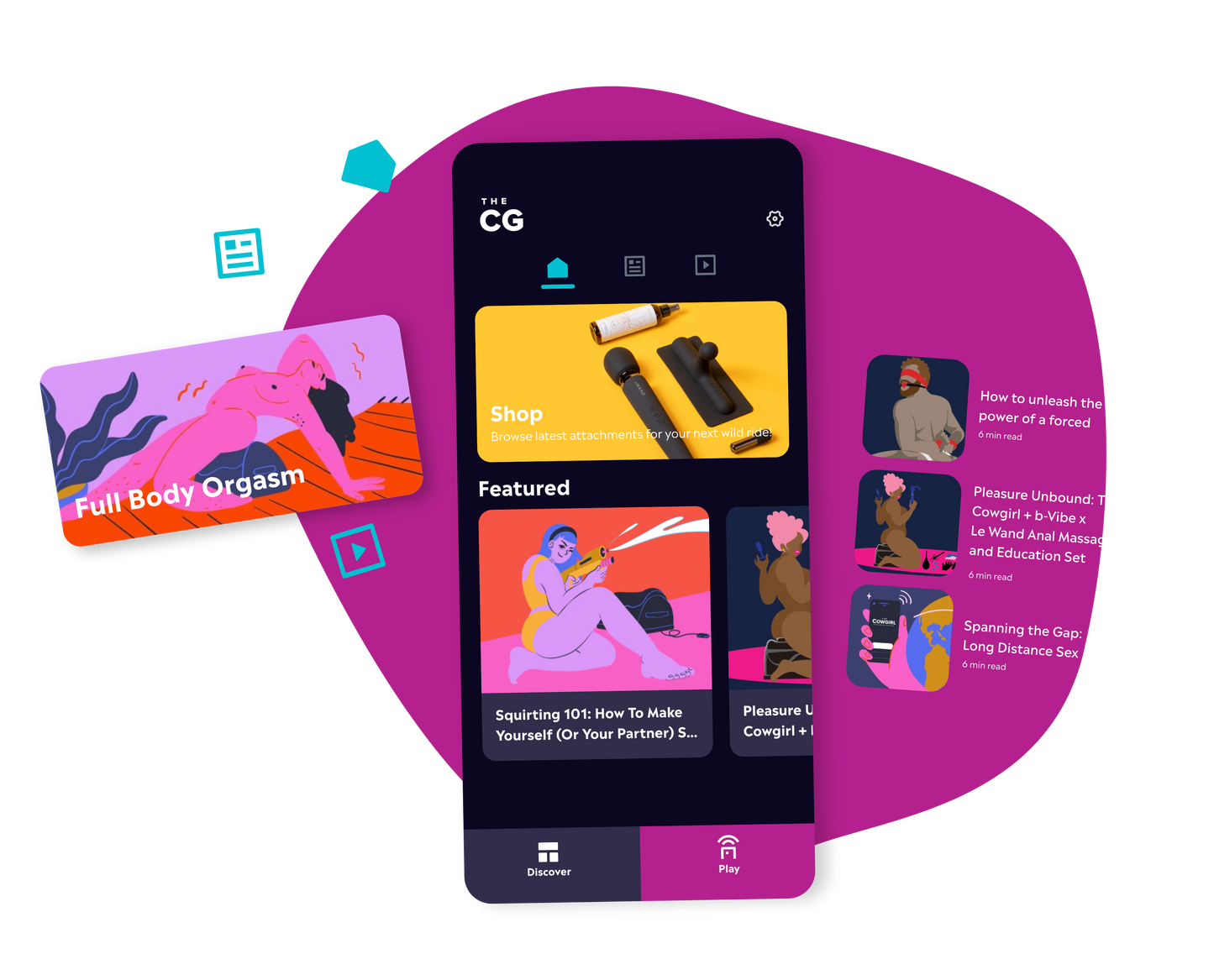 Cowgirl Cone – Portable Premium Sex Machine | Powerful Waterproof Vibrating Cone with Attachments