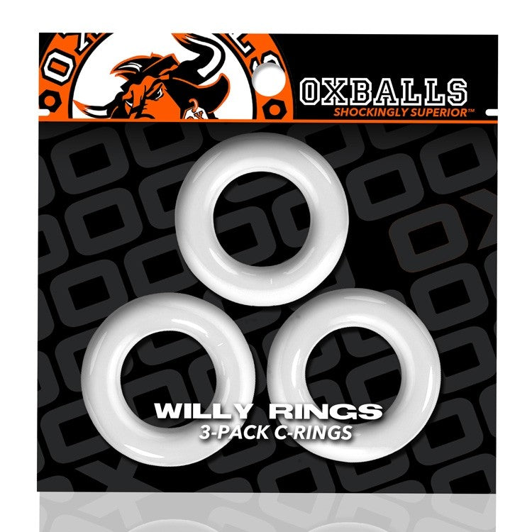 Oxballs WILLY RINGS, 3-pack cockrings - WHITE